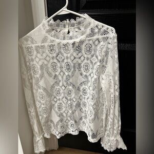 Elegant White Lace Top